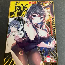 Goddess Story Gold METAL Card - #062/100! **LAST ONE!** - Mai Bunny Girl Anime - Image 1