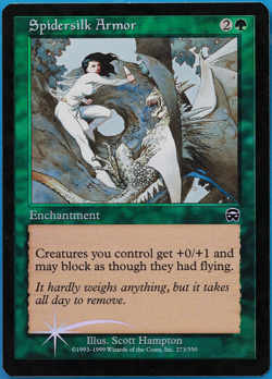 Spidersilk Armor FOIL Mercadian Masques PLD Green Common CARD (501283) ABUGames - Image 1