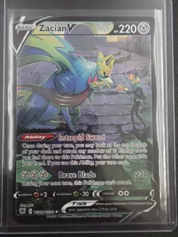 Pokemon TCG Zacian v TG21/TG30 NM Sword&Shield Astral Radiance Card 2022 - Image 1