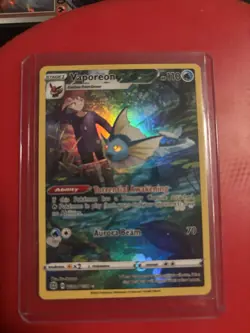 Vaporeon Holo Rare Pokemon Card NM/MINT Sword & Shield Reverse Holo Eeveelution - Image 2
