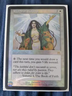 Rare MTG Words of Worship - LP - Onslaught - Magic the Gathering - Image 3