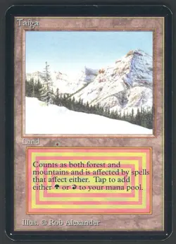 1993 MTG Magic The Gathering Alpha Taiga - Image 1