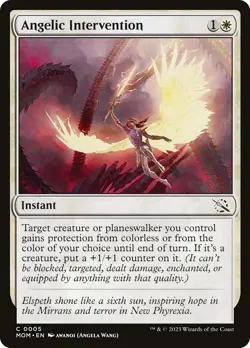 MTG Angelic Intervention [March of the Machine] Foil Near Mint Magic - Image 1