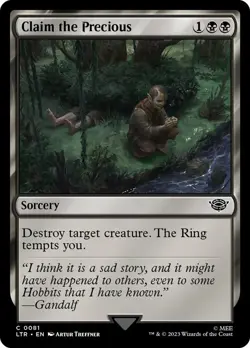 MTG Claim the Precious [The Lord of the Rings: Tales of Middle-Earth] Lightly Pl - Image 1