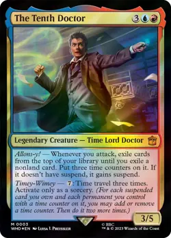 MTG The Tenth Doctor [Doctor Who] Foil Near Mint Magic - Image 1