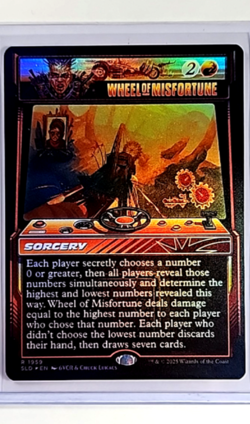 MTG Magic The Gathering SLD Secret Lair Drop Showcase Foil Wheel of Misfortune - Image 1