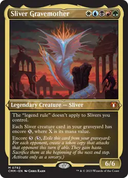 MTG Sliver Gravemother (Display Commander) (Foil Etched) [Commander Masters] Foi - Image 1