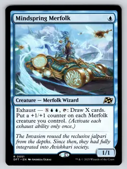 Mindspring Merfolk R Aetherdrift 51 NM DFT MTG Magic TCG Rare - Image 1