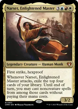 MTG Narset, Enlightened Master [Commander Masters] Near Mint Magic - Image 1