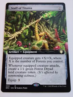 Staff of Titania (Extended Art) Commander: the Brothers' War Regular - Image 1