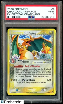2006 Pokemon Crystal Guardians Delta Species #4 Charizard Reverse Holo PSA 9 - Image 1