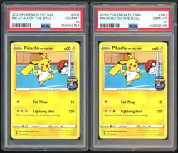 Lot of (2) PSA 10 Pikachu on the Ball Pokemon Futsal Promo Card 2020 - Image 1