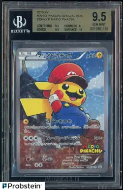 2016 Pokemon Japanese XY Promo Special Box #294 FA Mario Pikachu BGS 9.5 GEM MT - Image 1