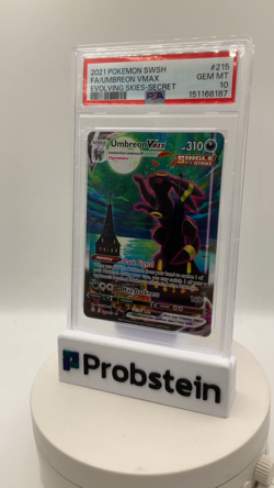 2021 Pokemon Evolving Skies Umbreon VMAX Full Art Alt Art #215 PSA 10 - Image 2