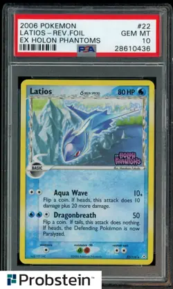 2006 Pokemon Ex Holon Phantoms #22 Latios Reverse Foil PSA 10 GEM MINT - Image 1