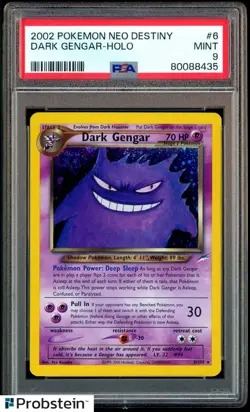 2002 Pokemon Neo Destiny #6 Dark Gengar Holo PSA 9 MINT - Image 1