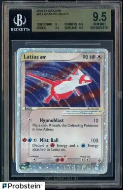 2003 Pokemon Ex Dragon #93 Latias Ex Holo R BGS 9.5 GEM MINT - Image 1