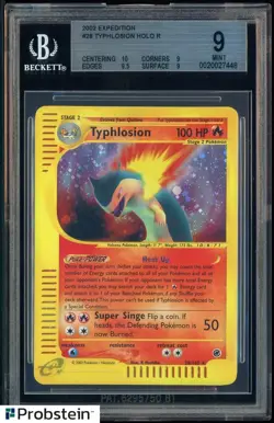 2002 Pokemon Expedition #28 Typhlosion Holo R BGS 9 MINT - Image 1