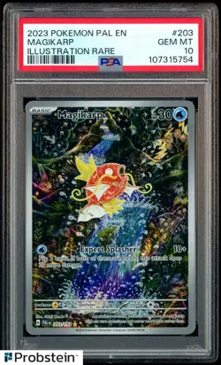 2023 Pokemon PAL EN Illustration Rare #203 Magikarp PSA 10 GEM MINT - Image 1