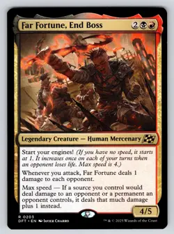 Far Fortune, End Boss R Aetherdrift 203 NM DFT MTG Magic TCG Rare - Image 1