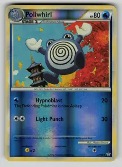 Poliwhirl 37/95 Uncommon HGSS Unleashed Pokemon Reverse Holo NM - Image 1