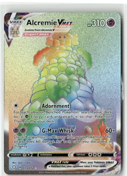 POKEMON SHINING FATES ALCREMIE VMAX SECRET 073/072 TCG HOLO - Image 1
