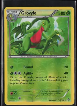 Grovyle 7/160 LP Primal Clash Uncommon Reverse Holo Pokemon - Image 1