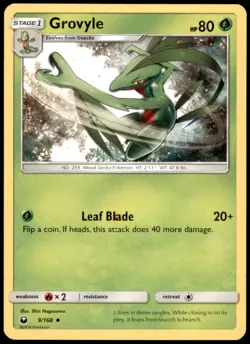 Pokemon - Grovyle #9/168 - SM - Celestial Storm Uncommon - Image 1
