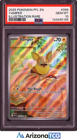 Pokemon 2025 Yamper 099/094 Full Art IR Phantasmal Flames GEM MINT PSA 10 - Image 1