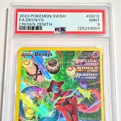 2023 Deoxys PSA 9 GG12/GG70 Crown Zenith: Galarian Gallery Pokemon Holo - Image 3