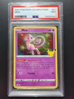 2021 POKEMON CELEBRATIONS #011 MEW PSA 9 Mint - Image 1