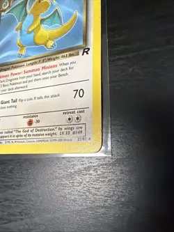 Pokemon Dark Dragonite 1st Edition Non-Holo WOTC 2000 Team Rocket 22/82 HP - Image 3