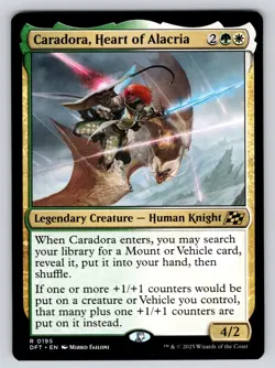 Caradora, Heart of Alacria R Aetherdrift 195 NM DFT MTG Magic TCG Rare - Image 1