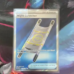 Pokemon Night Stretcher 127/132 ME01 Ultra Rare Full Art Holo GREAT CENTERING - Image 2