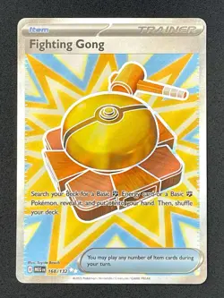 Pokemon Fighting Gong 168/132 Ultra Rare Full Art Mega Evolution English MINT - Image 1