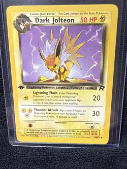 Pokemon Team Rocket 38/82 Dark Jolteon 1st Edition LP - Image 3