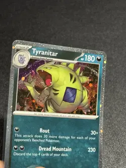 Pokemon Tyranitar Paldea Evolved 135/193 Cosmo Holo BURP SWIRL NM 🔥🔥🔥 - Image 2