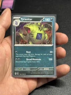 Pokemon Tyranitar Paldea Evolved 135/193 Cosmo Holo BURP SWIRL NM 🔥🔥🔥 - Image 4