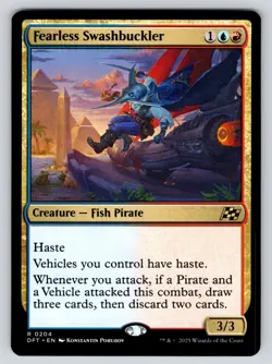 Fearless Swashbuckler R Aetherdrift 204 NM DFT MTG Magic TCG Rare - Image 1