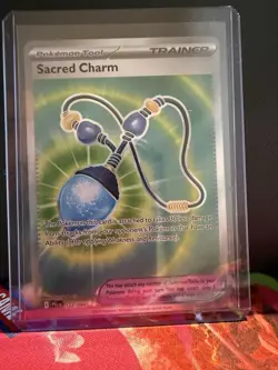 Pokemon TCG Sacred Charm 122/094 Phantasmal Flames Pokemon Tool MINT/Near Mint - Image 1