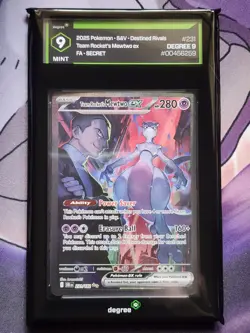 Team Rocket’s Mewtwo ex #231 Degree 9 MINT SIR Pokemon Destined Rivals 2025 - Image 1