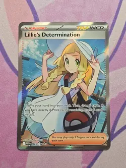 Lillie's Determination 169/132 Me01: Mega Evolution Holo Pokemon TCG NM - Image 1