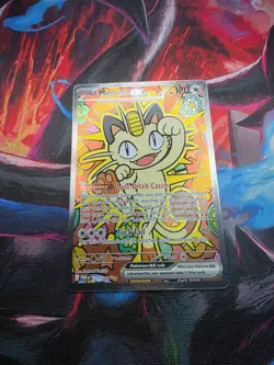 Pokemon Perfect Order Meowth EX SIR Special Illustration Rare 121/088 - Image 5