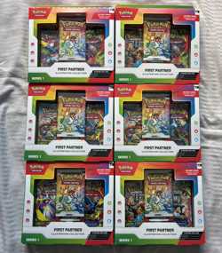 Pokemon TCG First Partner Illustration Collection x 6 Brand New & Sealed - Image 1
