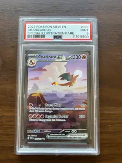 2023 Pokemon EN-Mew 151 Charizard EX 199/165 SIR GEM MINT PSA 9 - Image 1