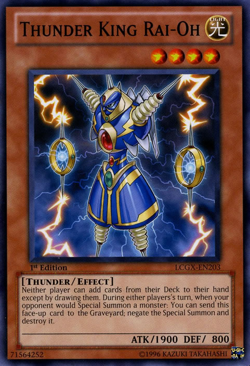 Yugioh! Thunder King Rai-Oh LCGX Common 1st Ed - Image 1