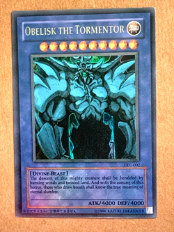 yugioh ORIGINAL 1996 Obelisk The Tormentor GB1-002 Ultra Rare Near Mint - Image 1