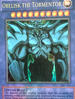 yugioh ORIGINAL 1996 Obelisk The Tormentor GB1-002 Ultra Rare Near Mint - Image 2