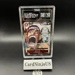 TAG GEM MINT 10 Usopp Parallel ST01-002 C 25th Edition ONE PIECE Card Game 309 - Image 1