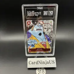 TAG GEM MINT 10 Jimbei Parallel ST01-005 C 25th Edition ONE PIECE Card Game 318 - Image 1